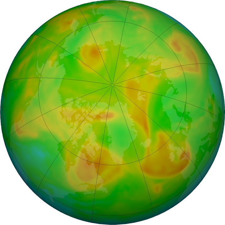 Arctic ozone map for 07 June 2019